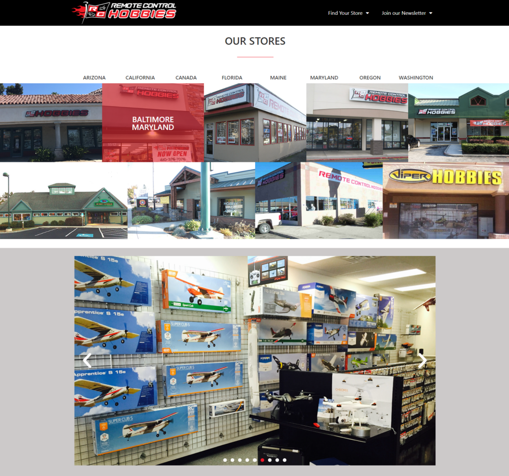 After image of RC Hobbies website