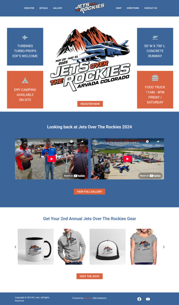 Jets over the rockies home page